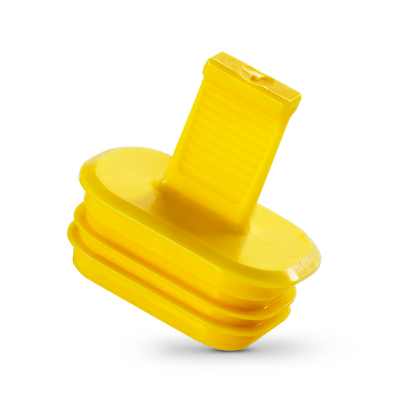 Kapsto 315 GS 16 Polyethylene Grip Plug 33.0 mm Tube OD Pack of 100 Yellow Poppelman Plastics 31500160000 